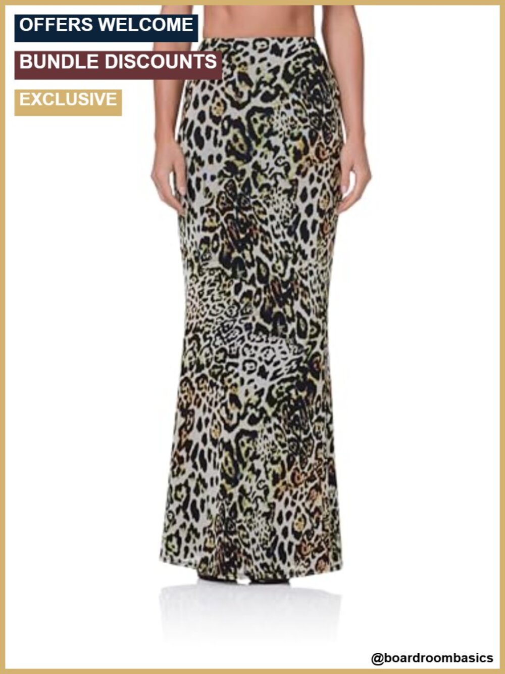AFRM Tegan High Waist Mermaid Maxi Bodycon Skirt Lined Pull-On